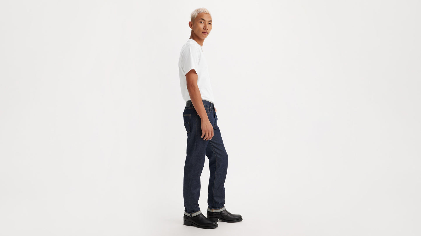 Side-facing shot of Levi’s Men’s 511 Slim Jeans, dark wash