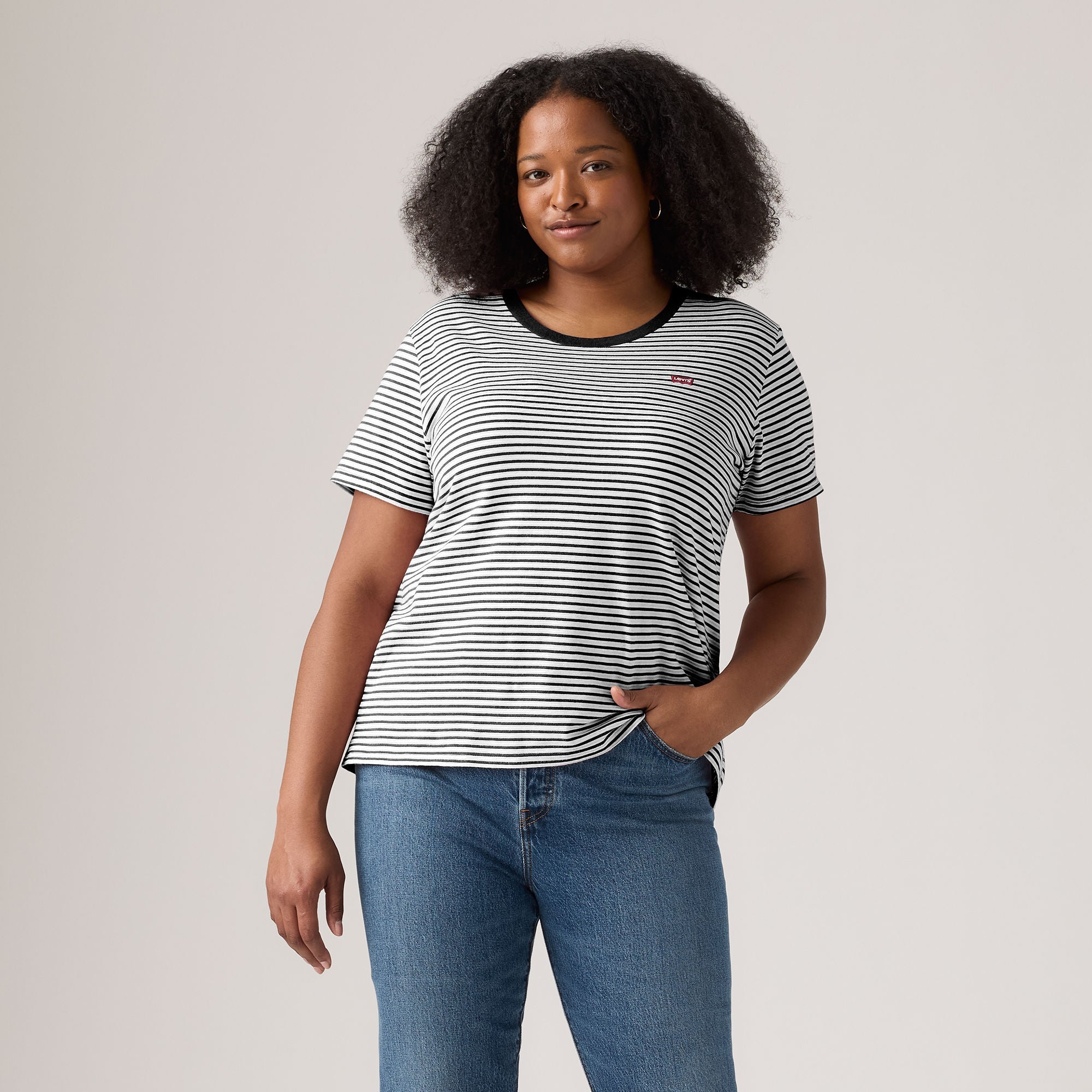 Levi's® Long Sleeve Baby Tee Caviar - T-shirt Donna | Nencini Sport Levi's® Long Sleeve Baby Tee Caviar - T-shirt Donna | Nencini Sport