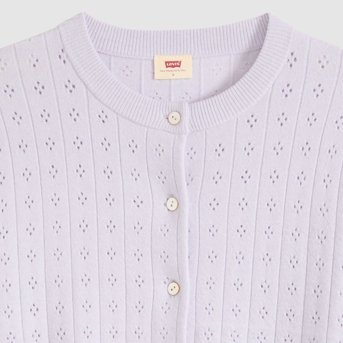 Levi's® Women's Supersoft Pointelle Crewneck Cardigan