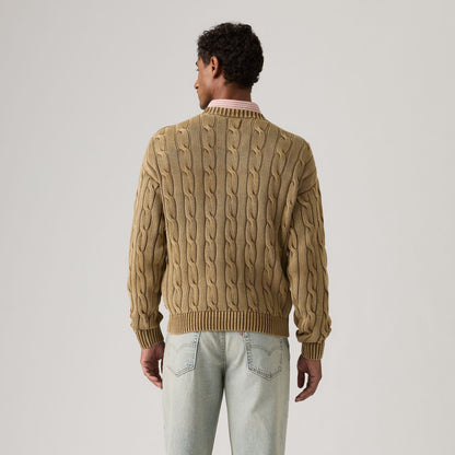 Thumbnail 2 - Levi's® Men's Carmel Cable Crew Sweater - 0058W0003