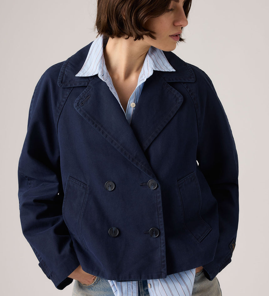 Main 4 - Levi's® Women's Bree Cropped Swing Trench Jacket - 005AO0003