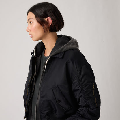 Thumbnail 4 - Levi's® Women's Bowie Cropped Bomber Jacket - 005AQ0001