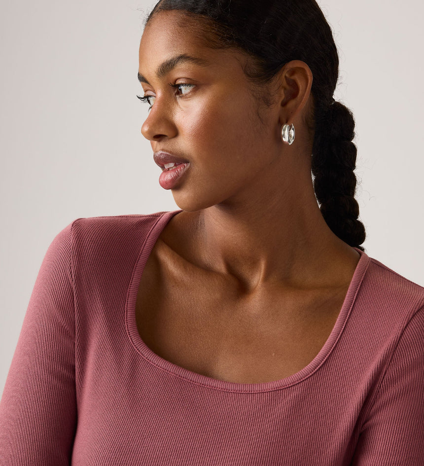 Main 4 - Levi's® Women's Essential Square Neck Long-Sleeve Tee - 005IO0008