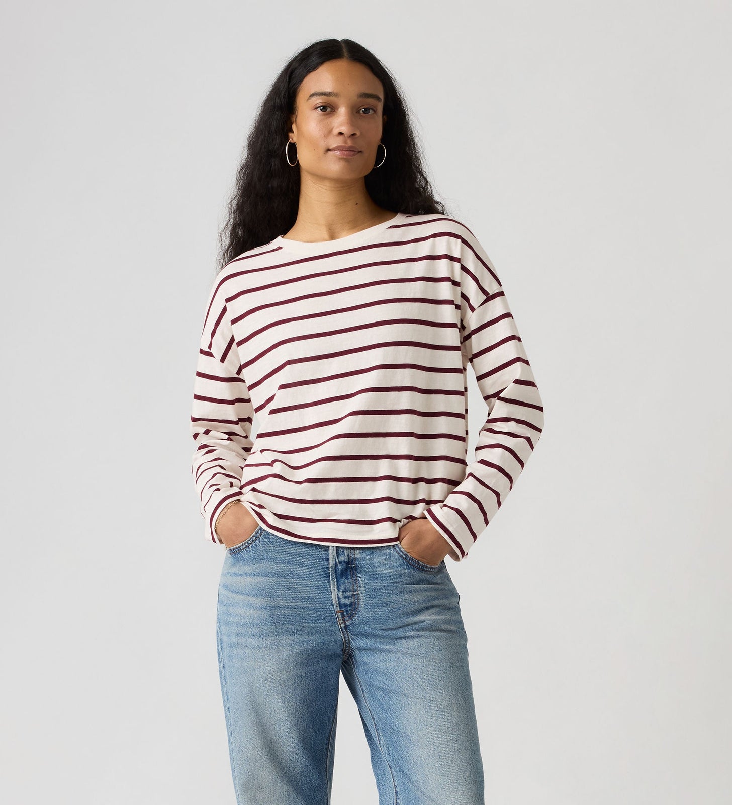 Main 1 - Levi's® Women's Julie Slub Long-Sleeve Tee - 005JU0006