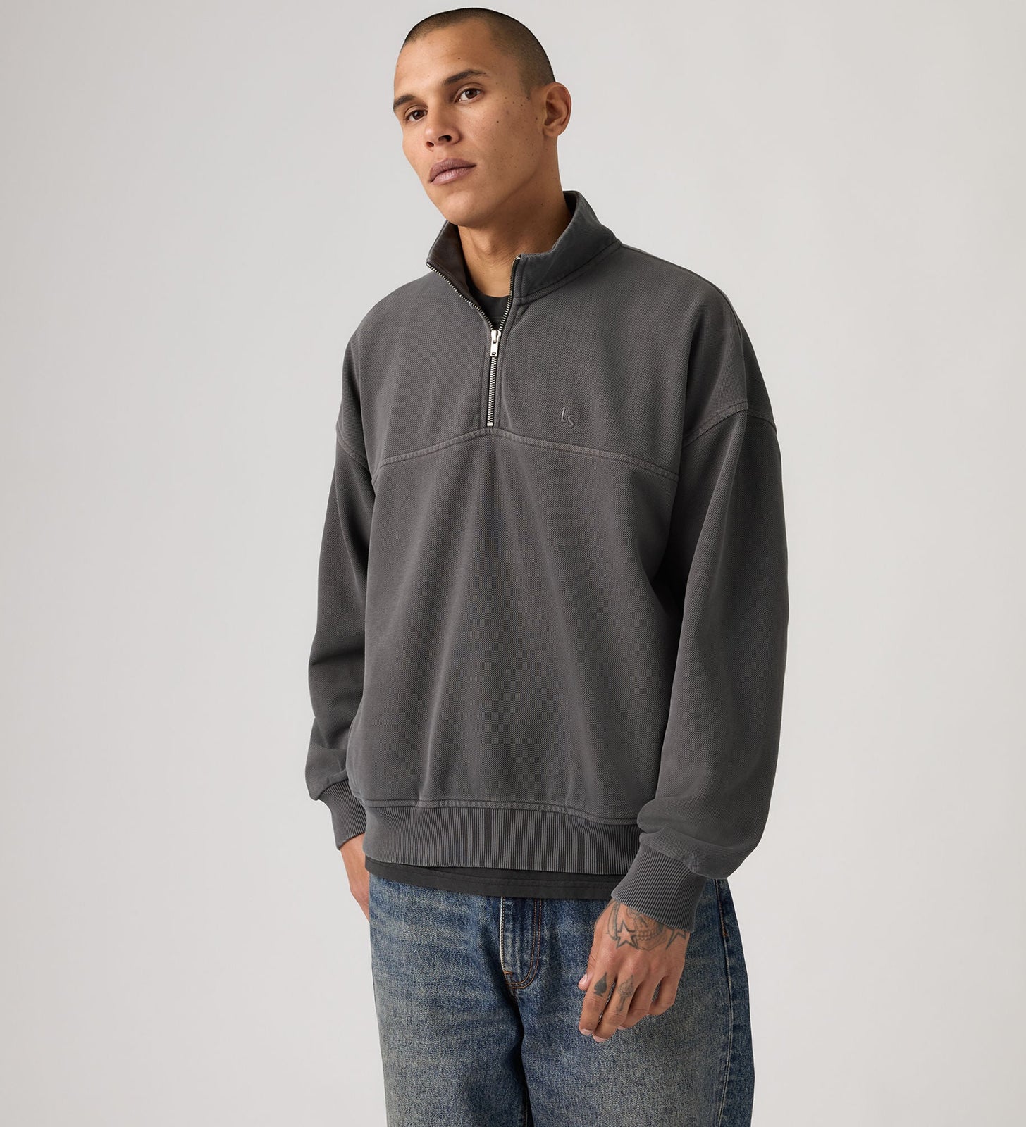 Main 3 - Levi's® Men's Marina Quarter-Zip Sweatshirt - 005K10004