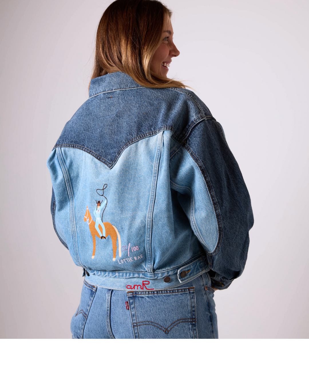 '90s Western Trucker Jacket Customized by Lottie Rae