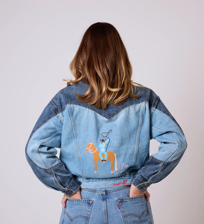 Thumbnail 3 - '90s Western Trucker Jacket Customized by Lottie Rae - 0098P0002