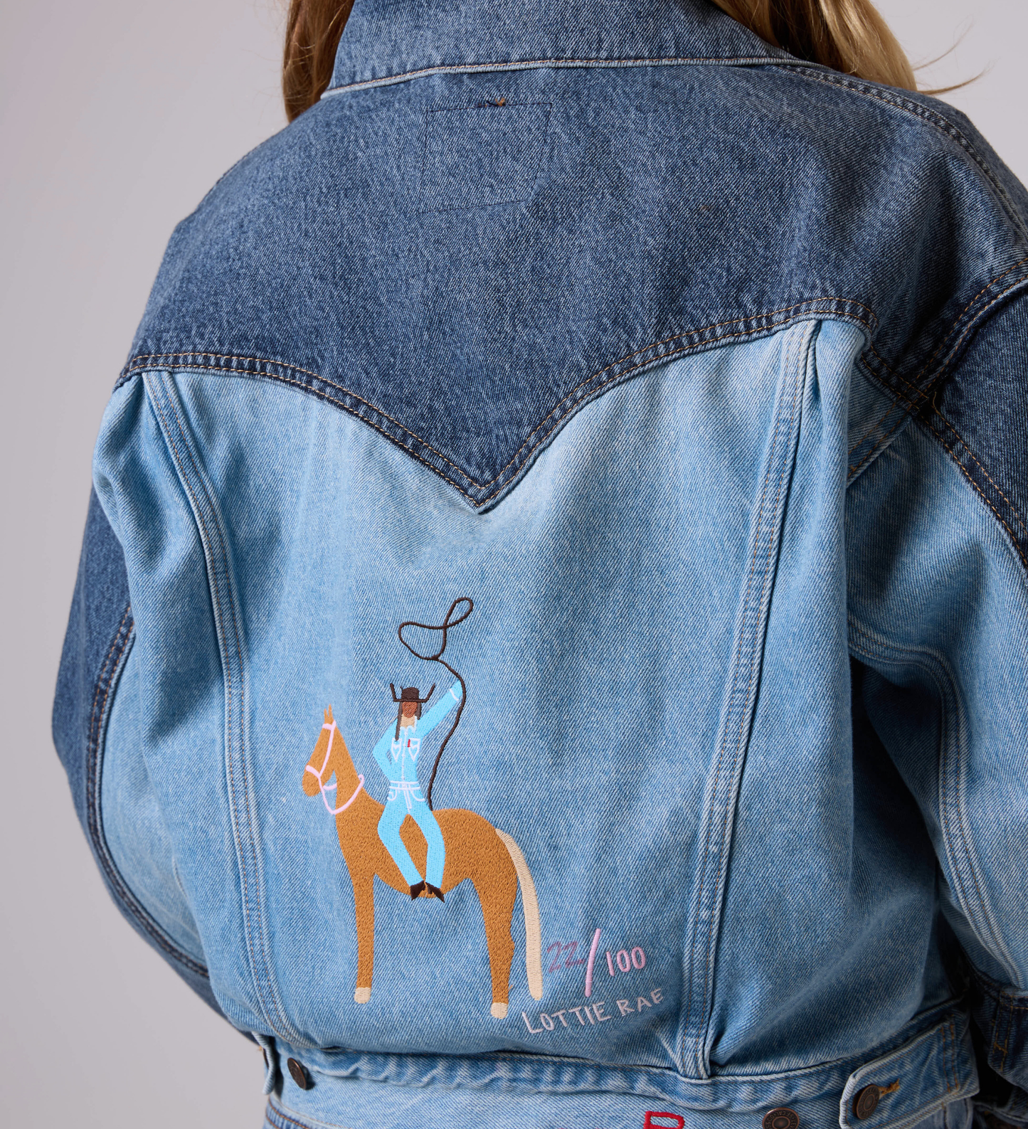 '90s Western Trucker Jacket Customized by Lottie Rae