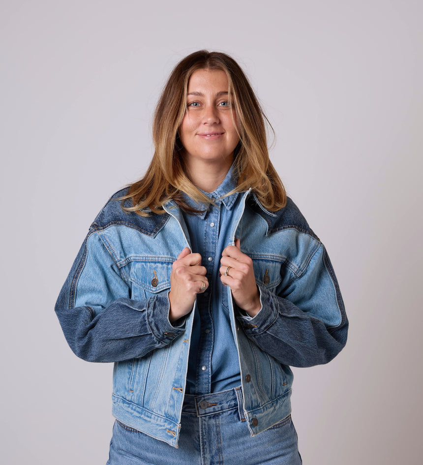 Main 4 - '90s Western Trucker Jacket Customized by Lottie Rae - 0098P0002