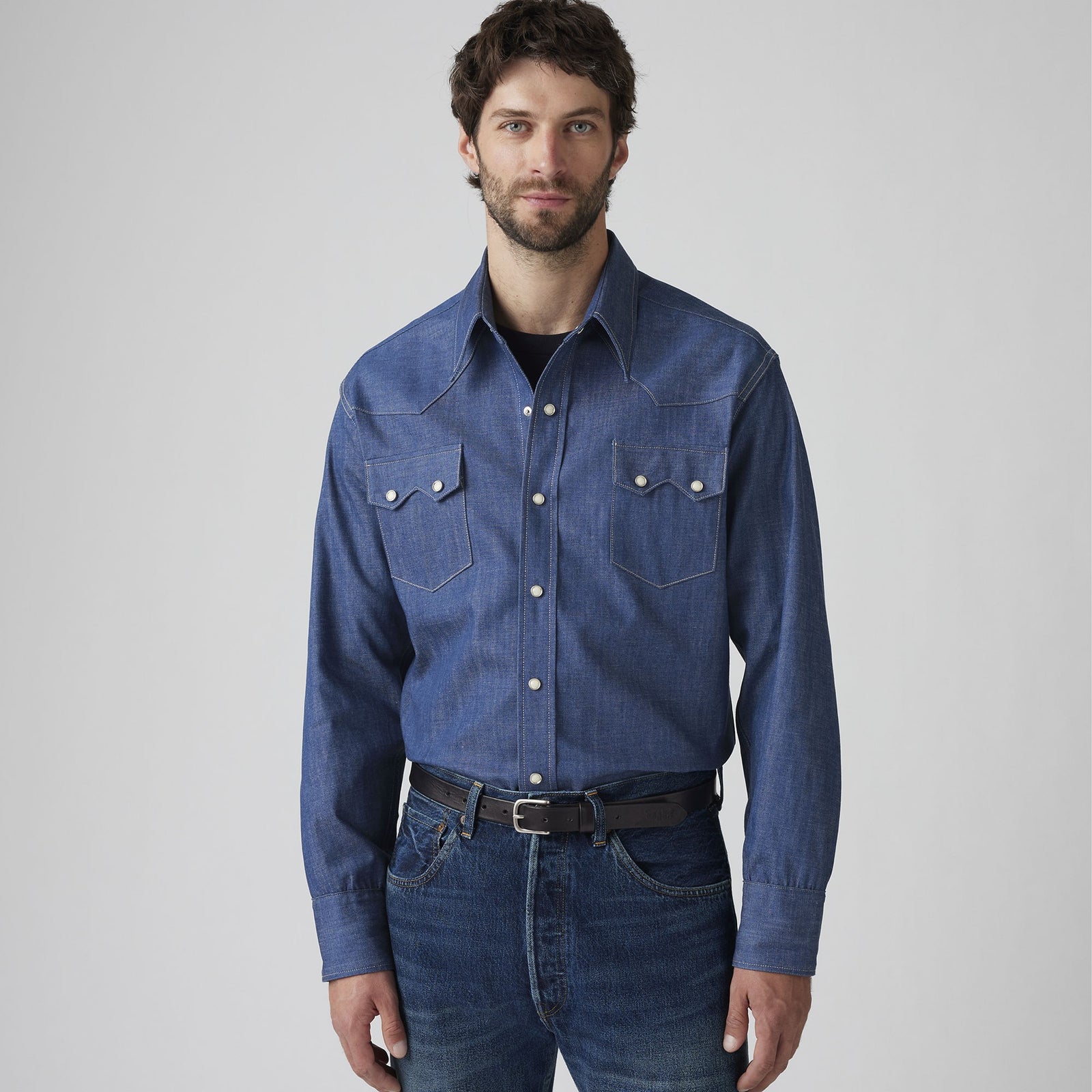 Main 2 - Levi's® Vintage Clothing Men's 1955 Shorthorn Sawtooth Shirt - 001L70002