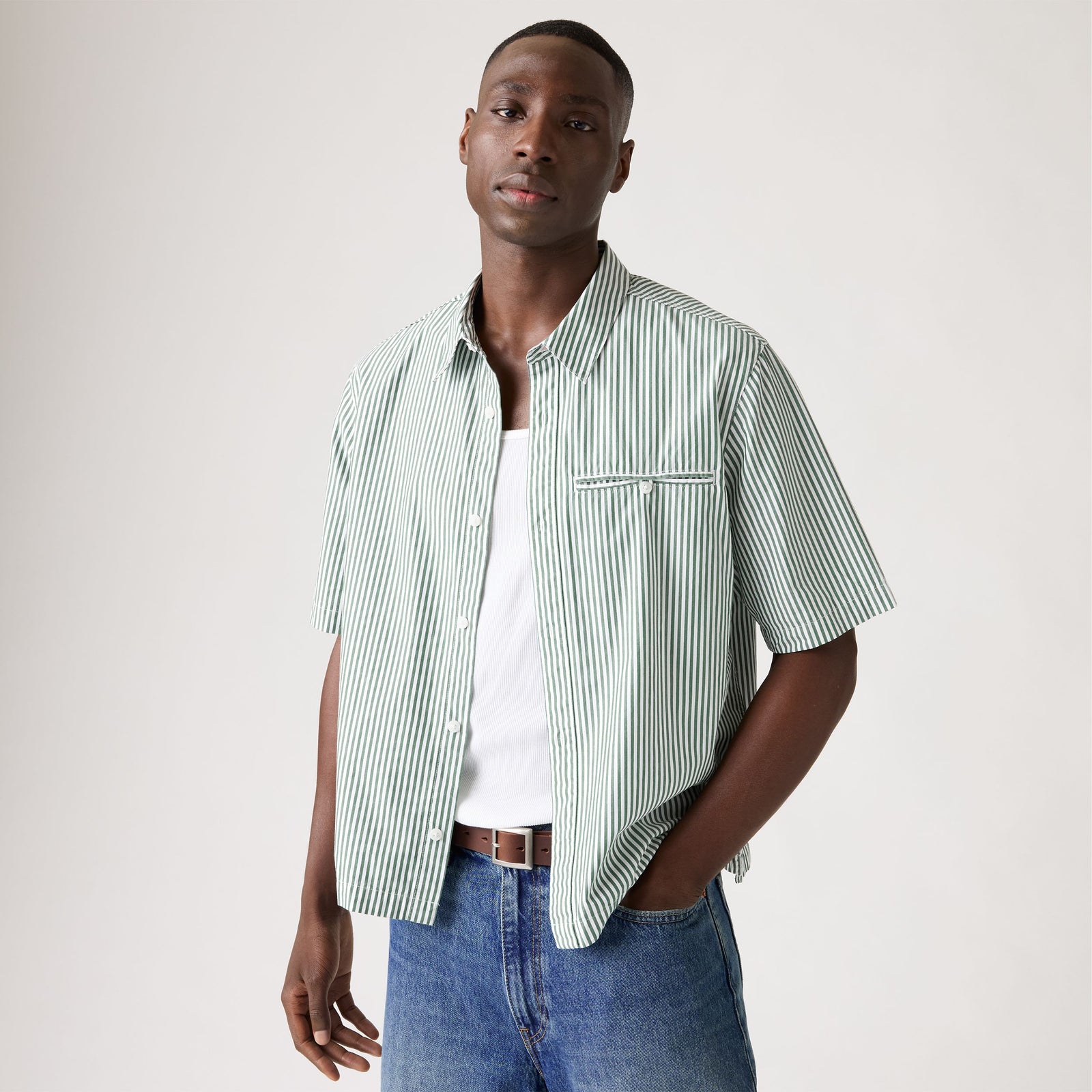 Main 1 - Levi's® Men's Short-Sleeve Zandt Cropped Shirt SCL - 