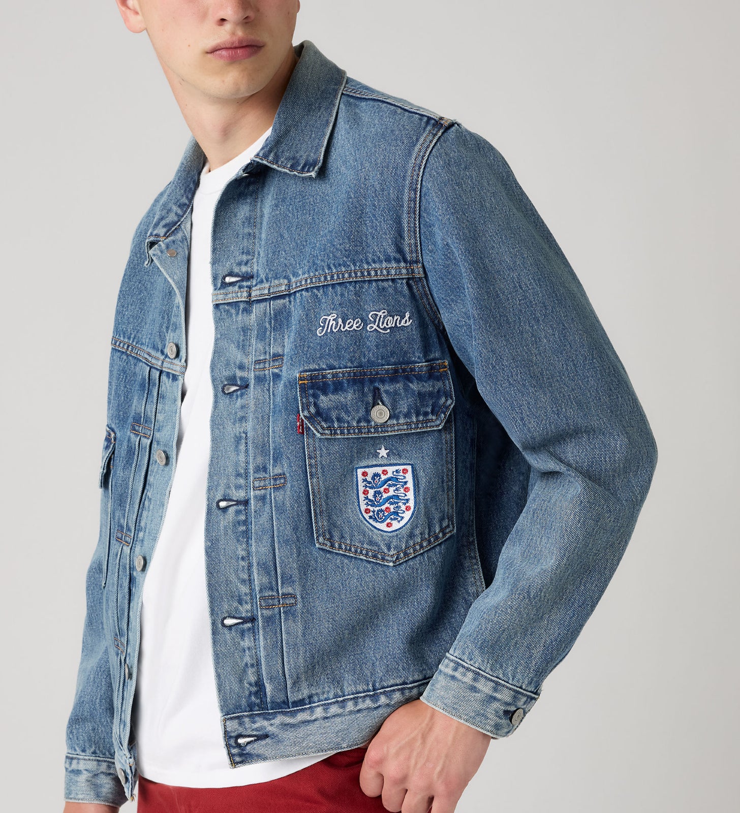 Main 4 - Levi's® England Football Type II Trucker Jacket - 006GH0006
