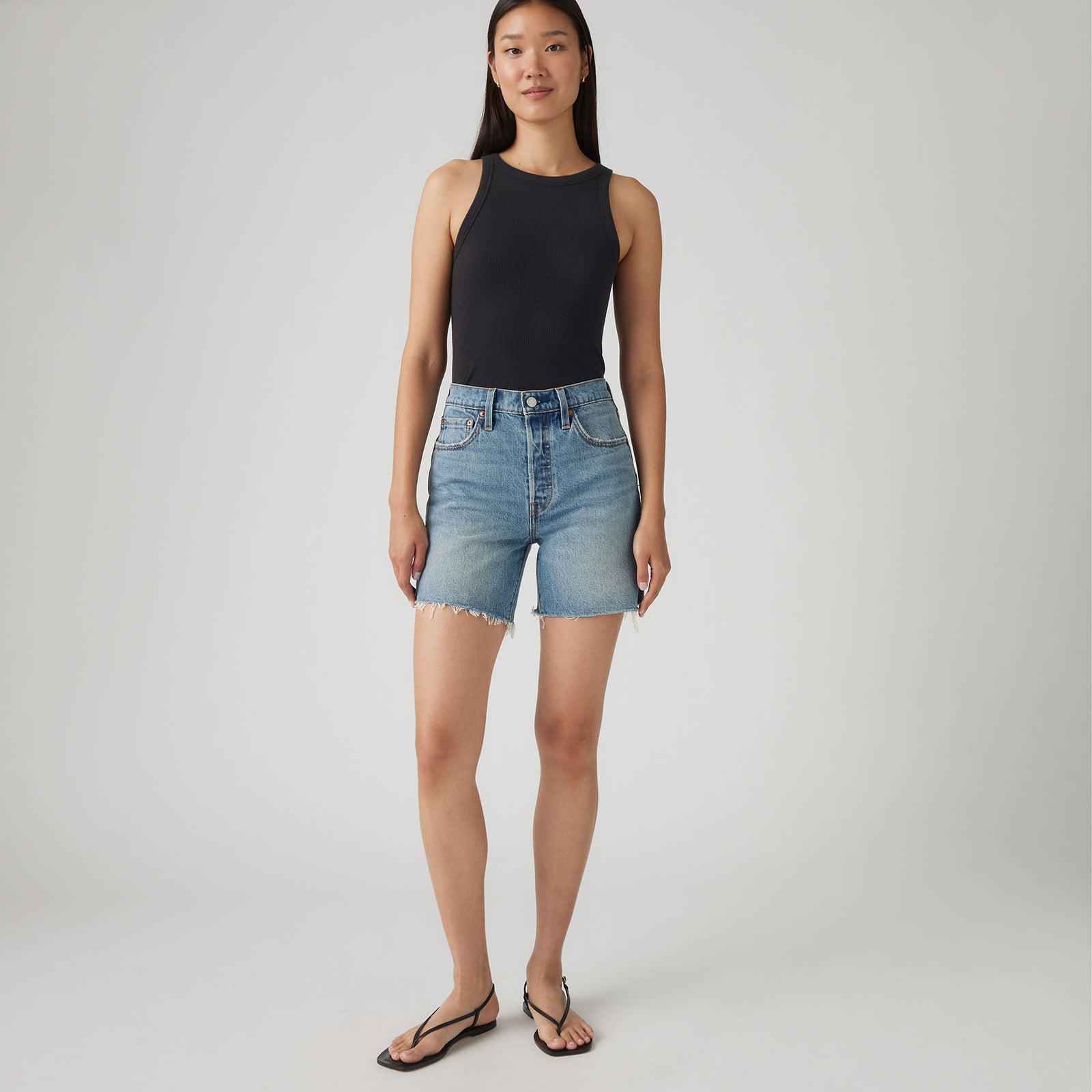Main 4 - Levi's® Women's 501® Mid-Thigh Shorts SCL - 