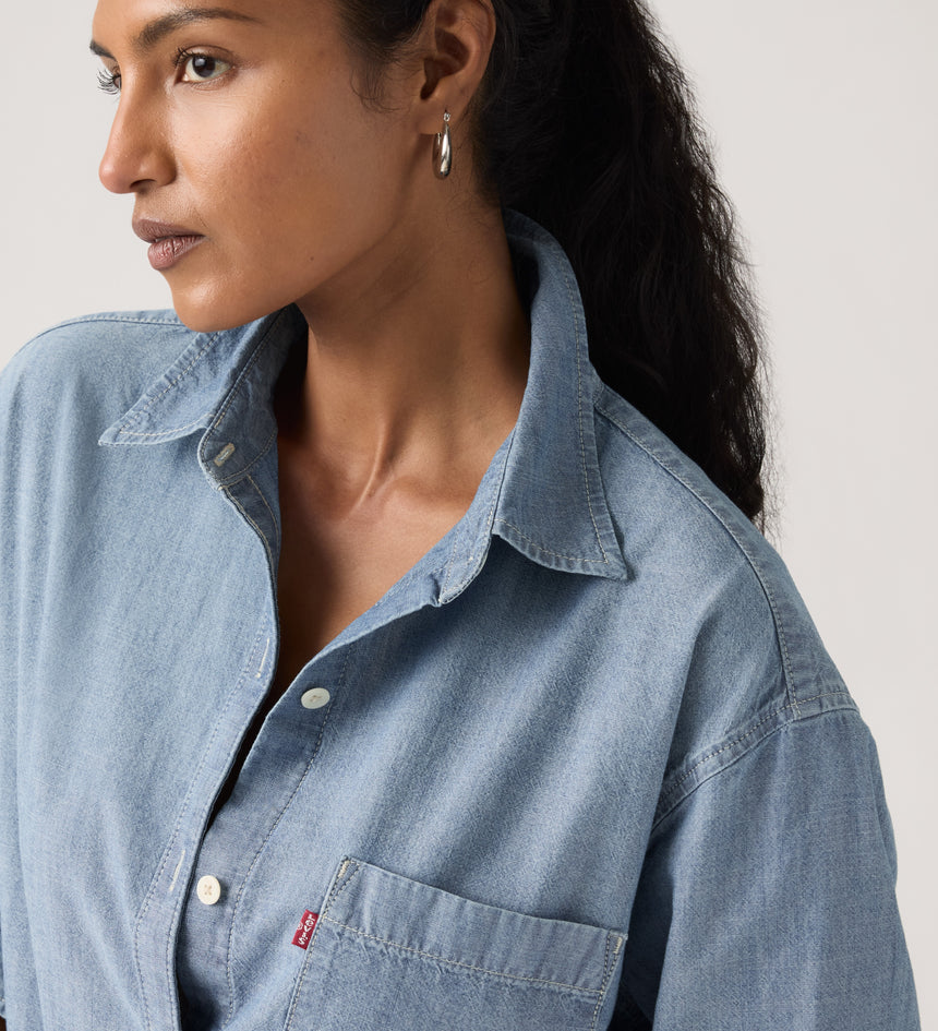Main 4 - Levi's® Women's Harlie Boyfriend Shirt - 001HM0021