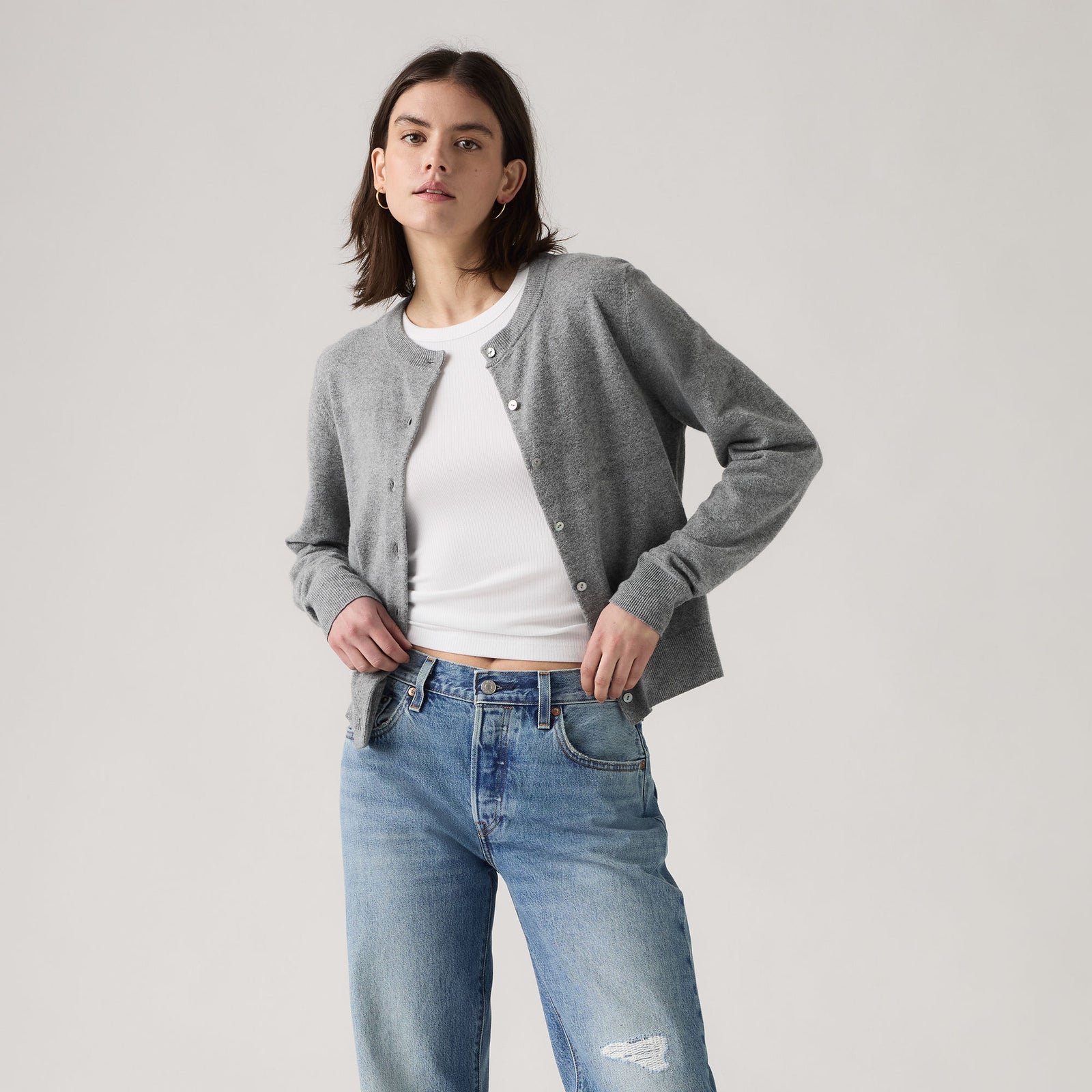 Main 2 - Levi's® Women's Supersoft Crewneck Cardigan - 0037P0001