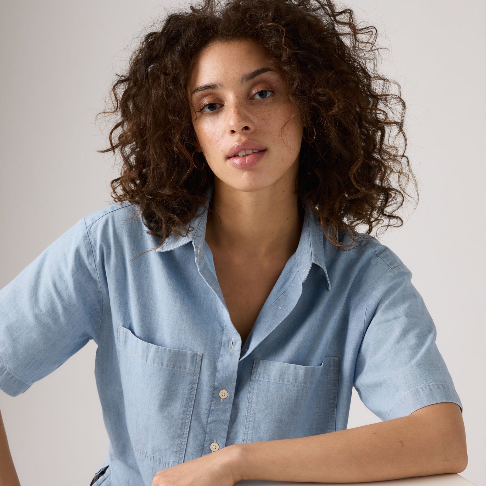 Main 1 - Levi's® Women's Harlie Short-Sleeve Cropped Shirt SCL - 