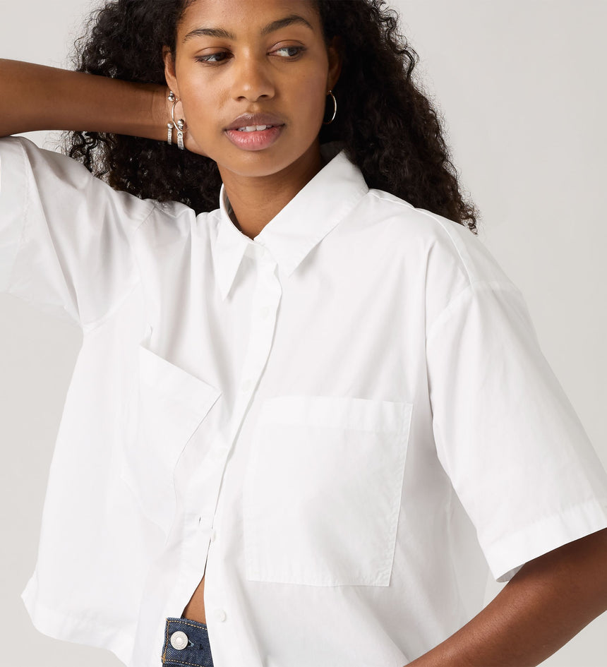 Main 4 - Levi's® Women's Harlie Short-Sleeve Cropped Shirt - 003QI0001