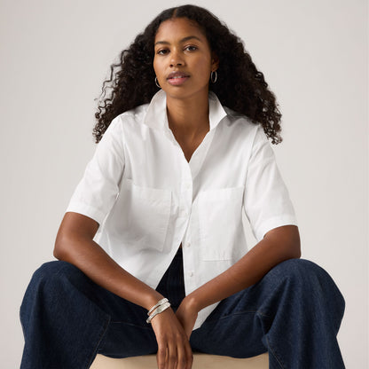 Thumbnail 1 - Levi's® Women's Harlie Short-Sleeve Cropped Shirt - 003QI0001