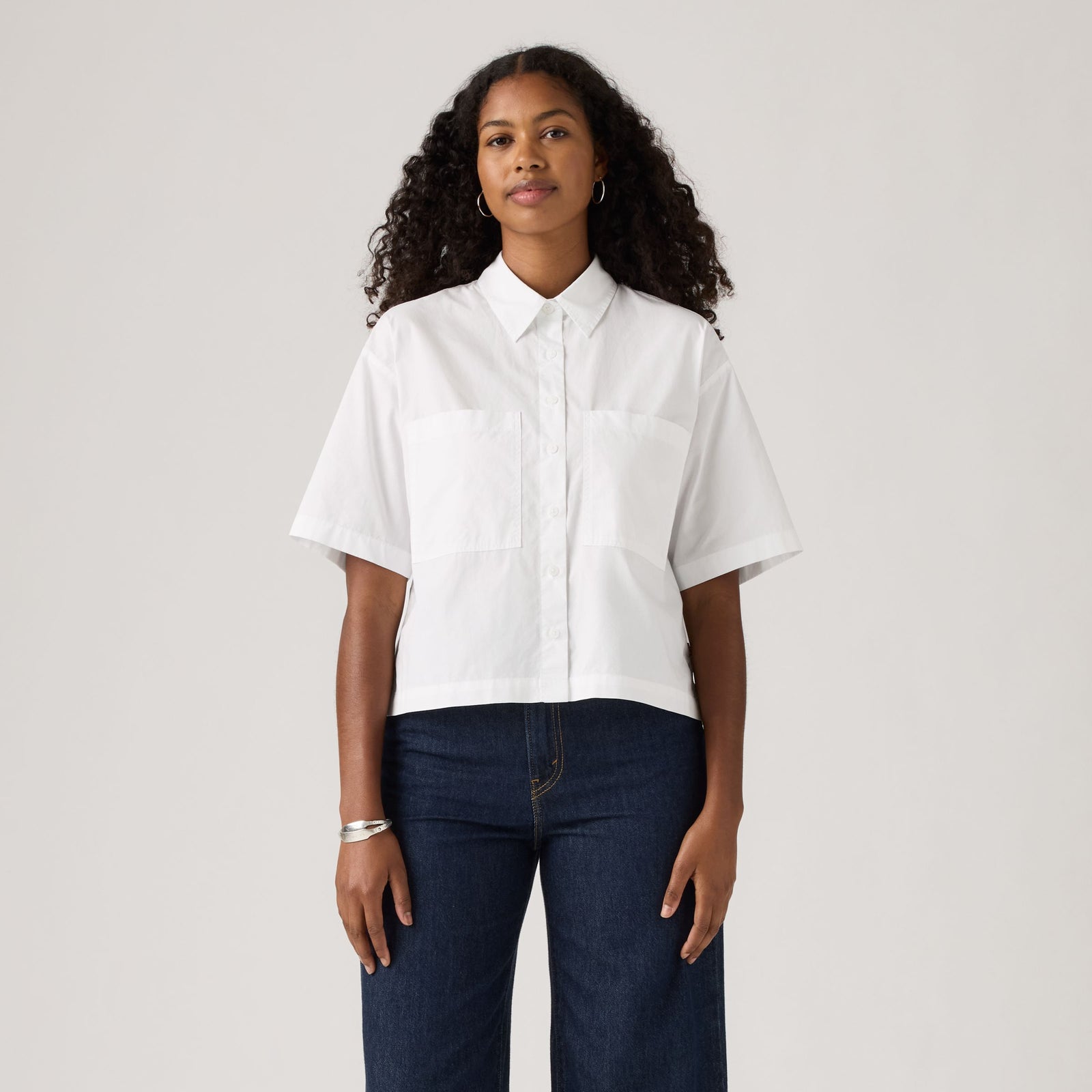 Main 2 - Levi's® Women's Harlie Short-Sleeve Cropped Shirt - 003QI0001