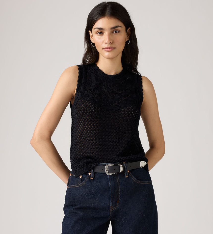 Main 3 - Levi's® Women's Adrienne Crochet Tank - 0040R0001