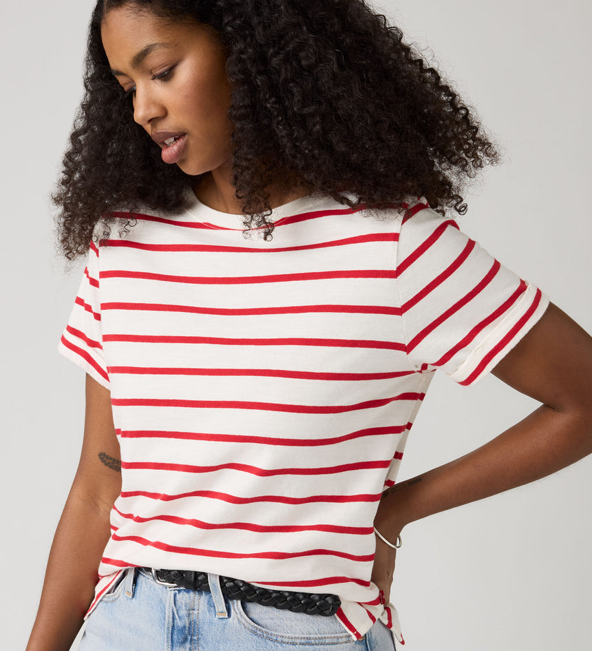 Main 4 - Levi's® Women's Julie Slub Short-Sleeve Tee - 005JV0004