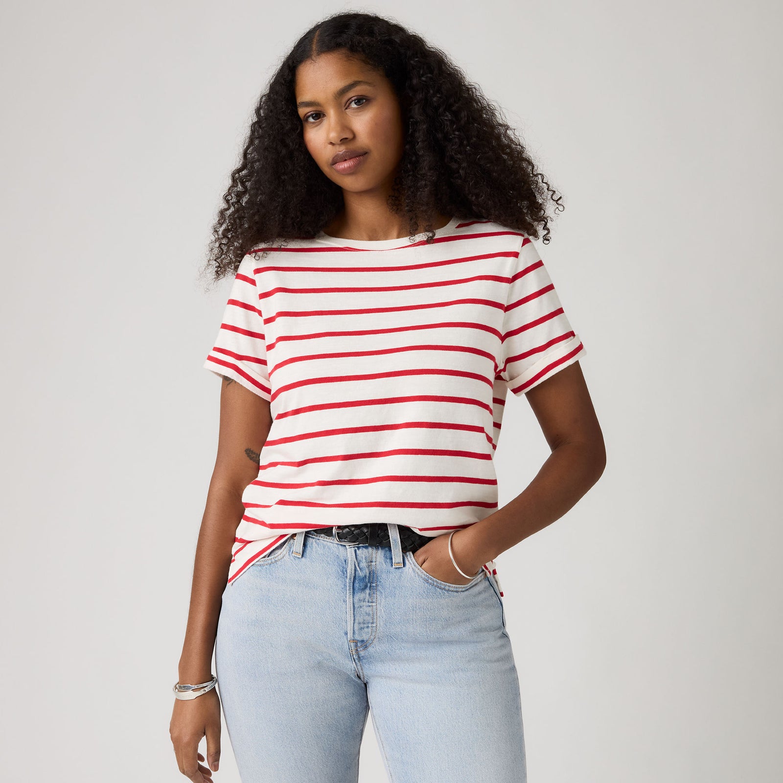 Main 1 - Levi's® Women's Julie Slub Short-Sleeve Tee SCL - 