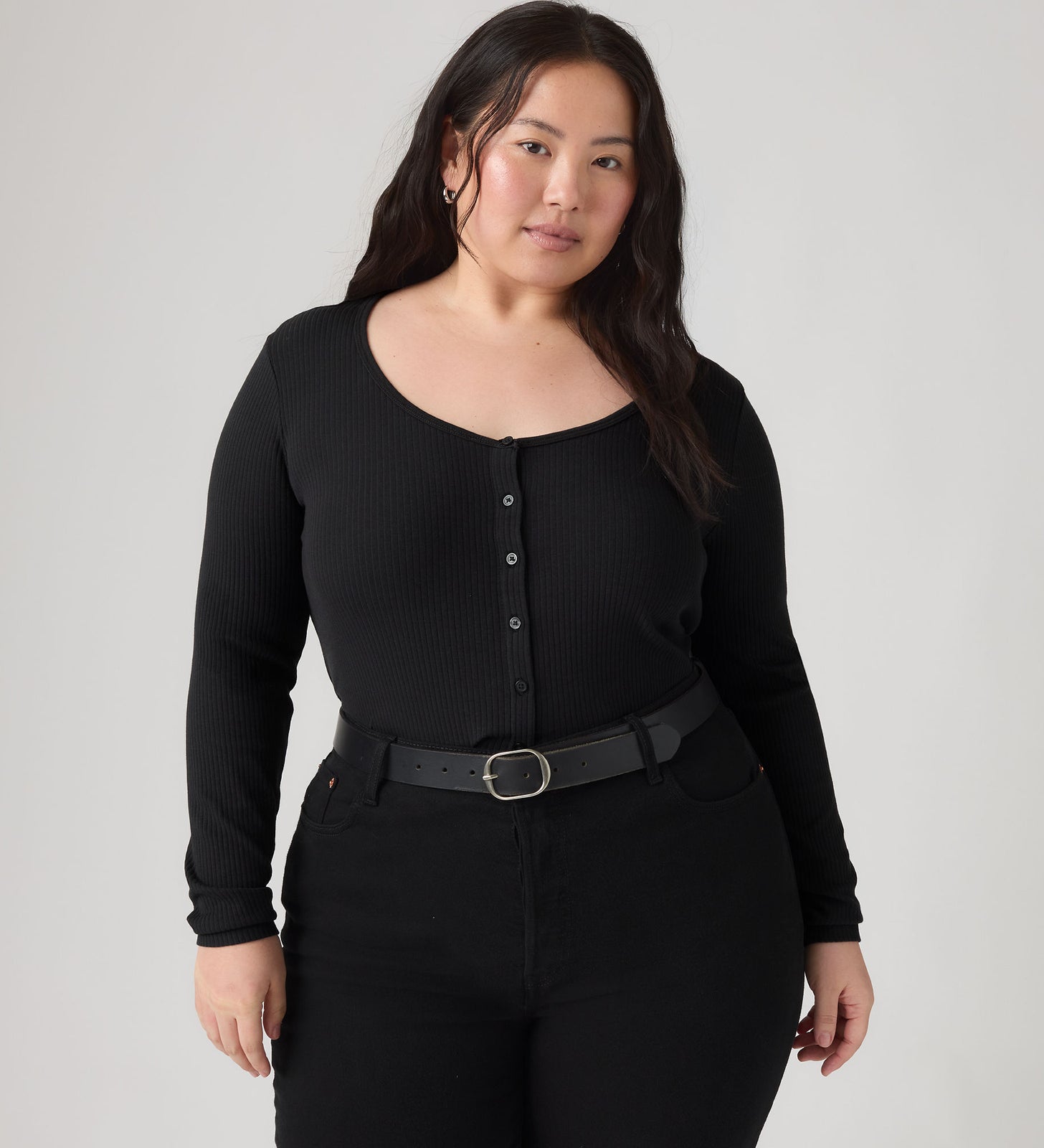 Main 2 - Levi's® Women's Austen Button-Up Long-Sleeve Top (Plus Size) - 009AZ0000
