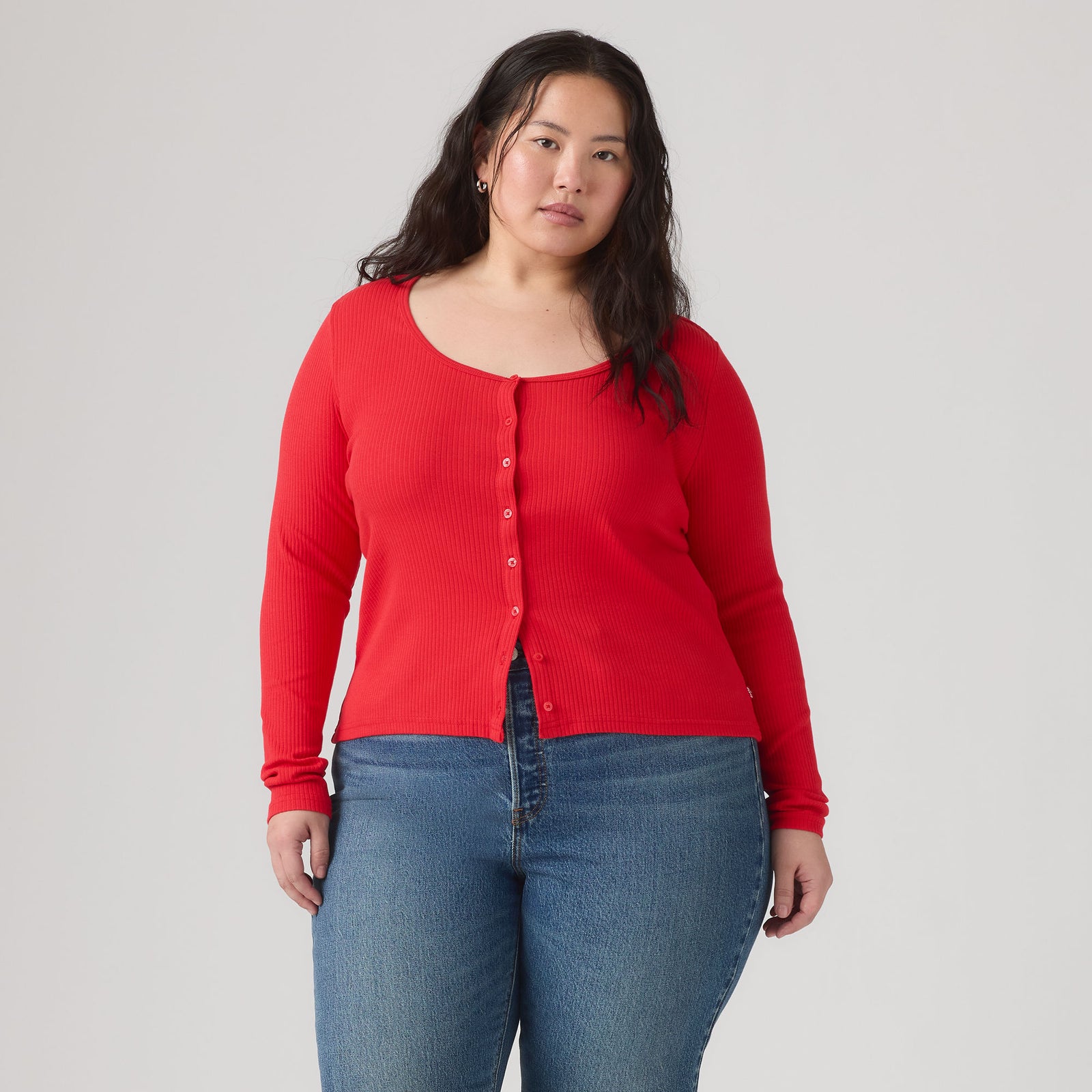 Main 2 - Levi's® Women's Austen Button-Up Long-Sleeve Top (Plus Size) - 009AZ0001
