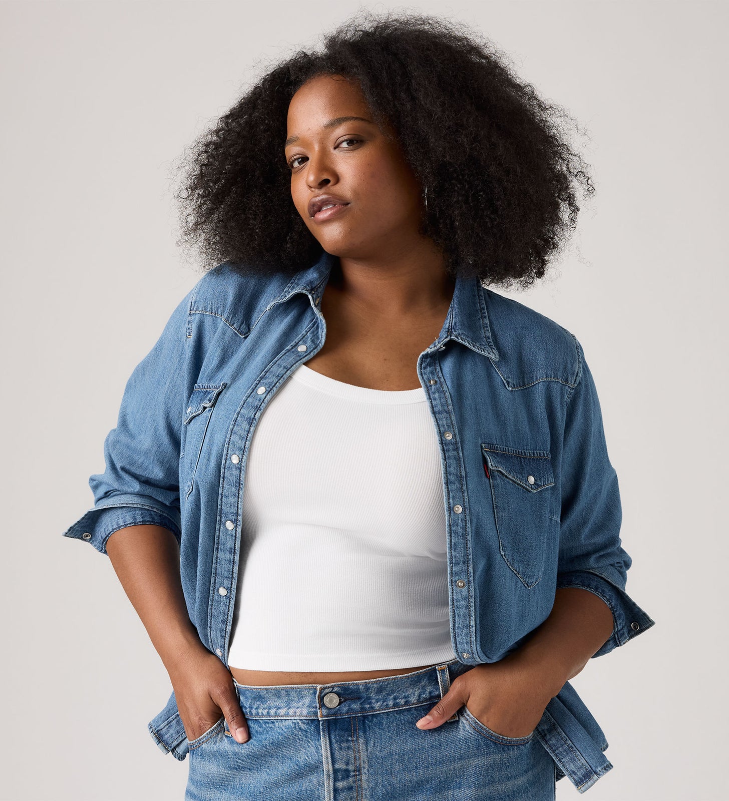 Main 3 - Levi's® Women's Essential Western Shirt (Plus Size) - 577840006