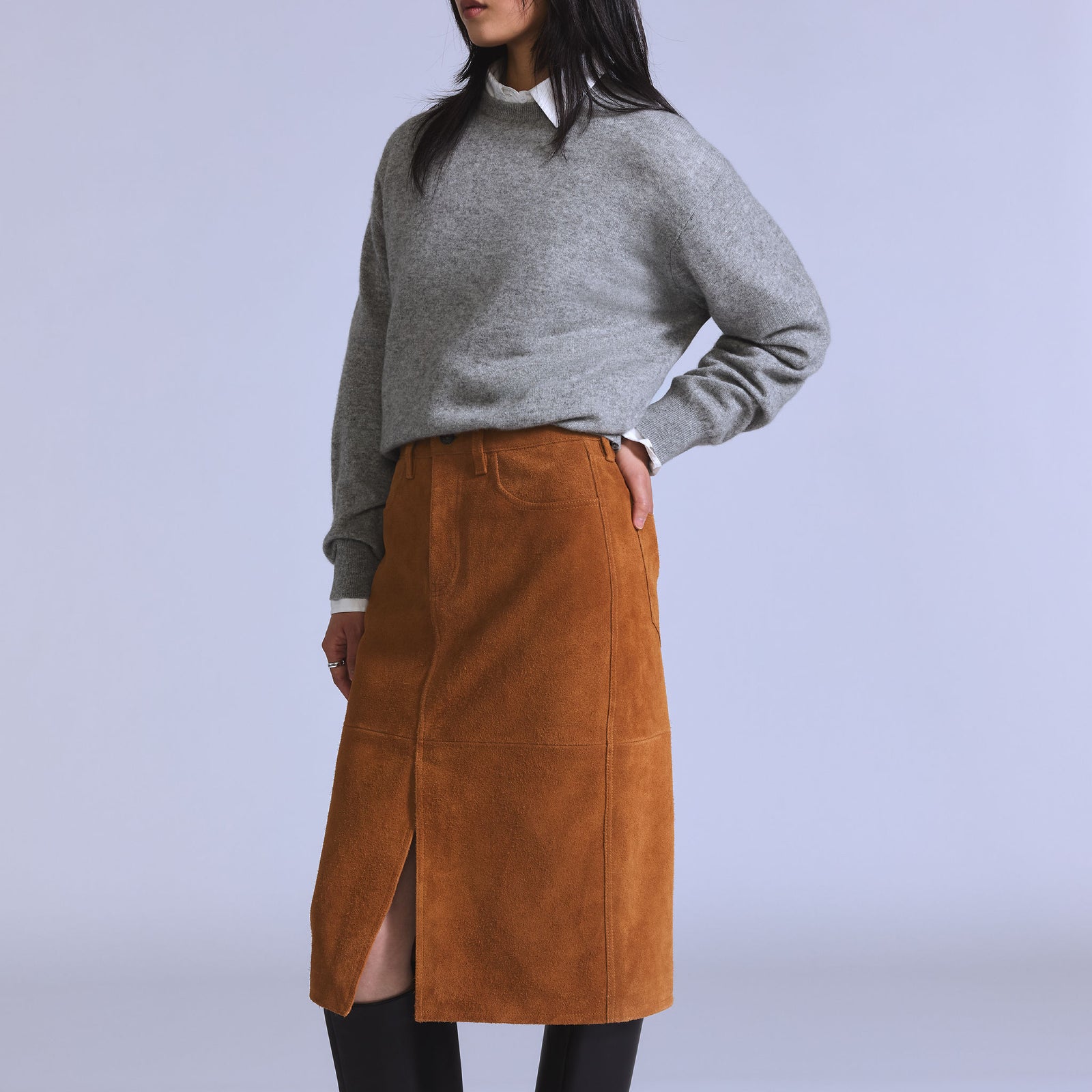 Main 5 - Levi's® Blue Tab™ Women's Suede Pencil Skirt - 006U30000