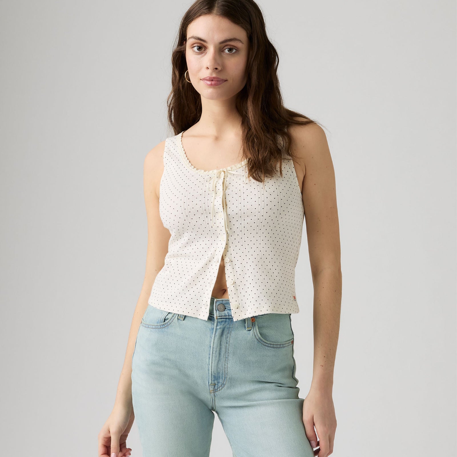 Main 1 - Levi's® Dry Goods Women's Pointelle Lace Tank - 0086L0000