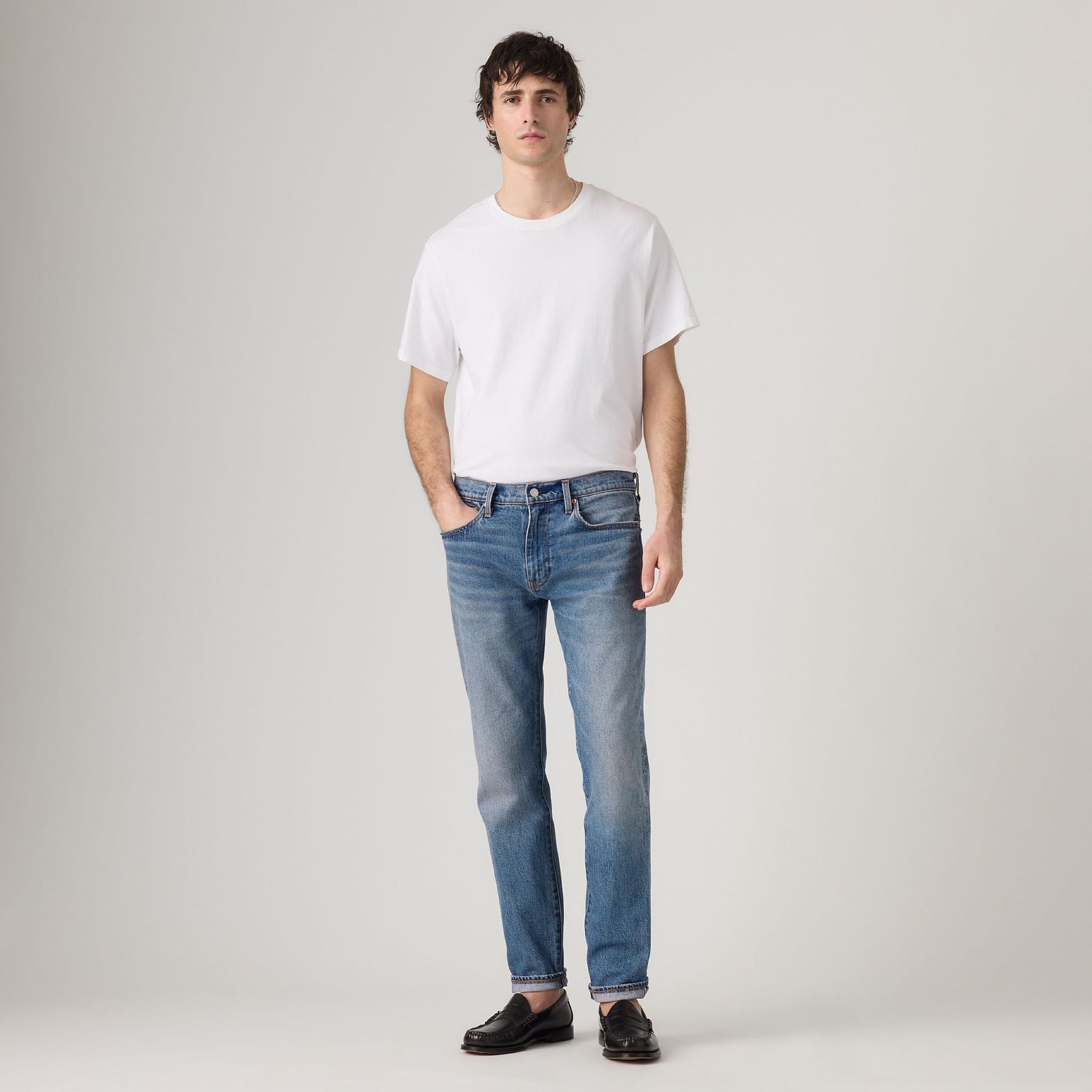 Main 3 - Levi's® Men's 502 Taper Selvedge Jeans - 295071888