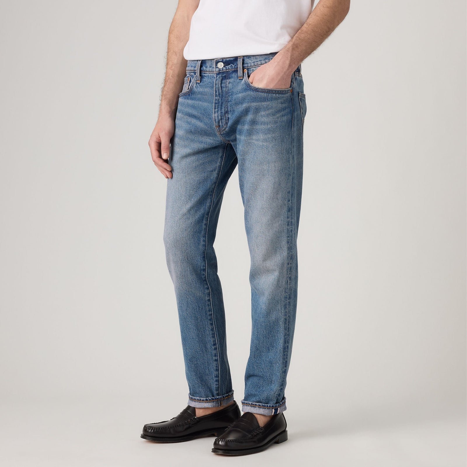 Main 5 - Levi's® Men's 502 Taper Selvedge Jeans - 295071888