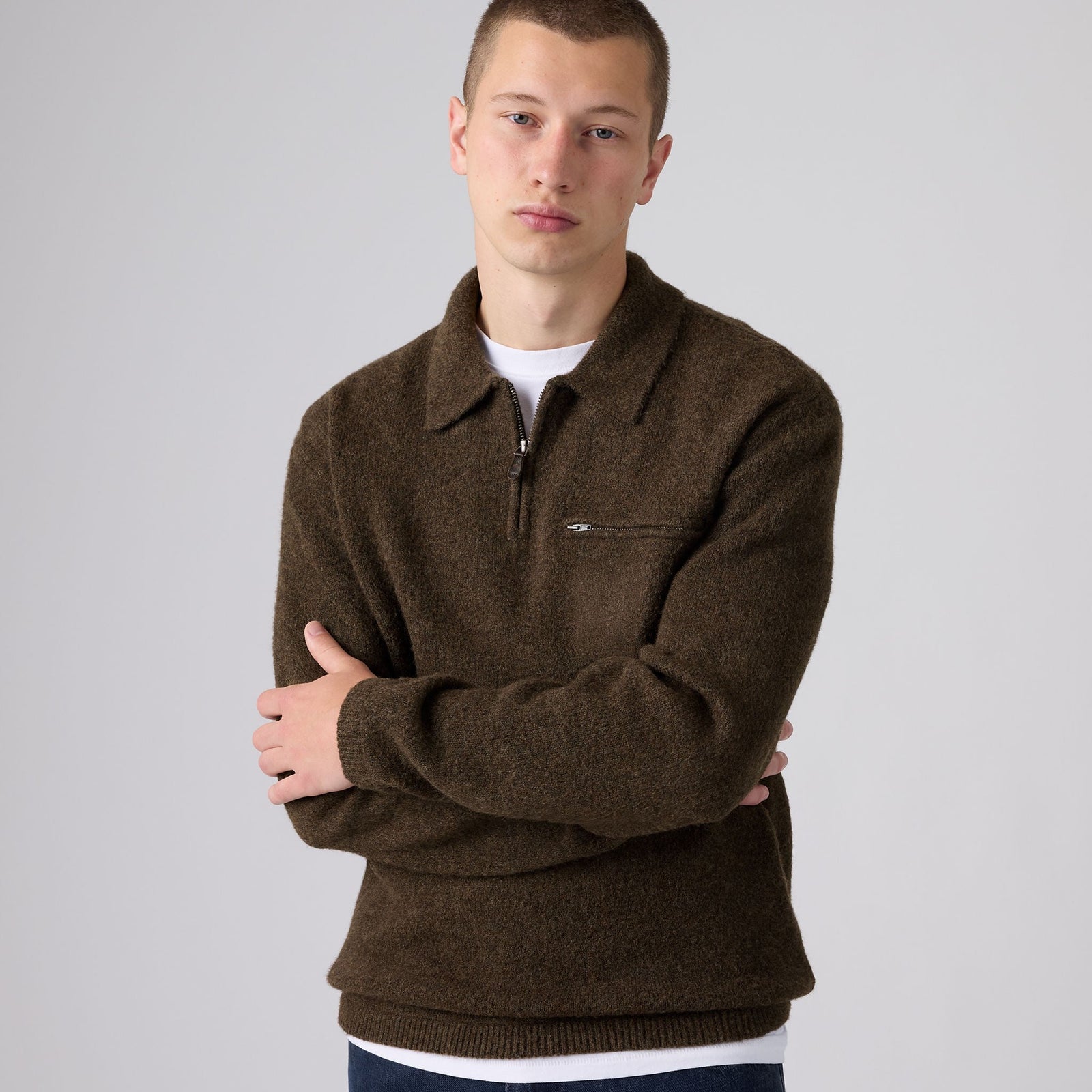 Main 1 - Levi's® Men's Boulder Quarter-Zip Sweater - 007W20001