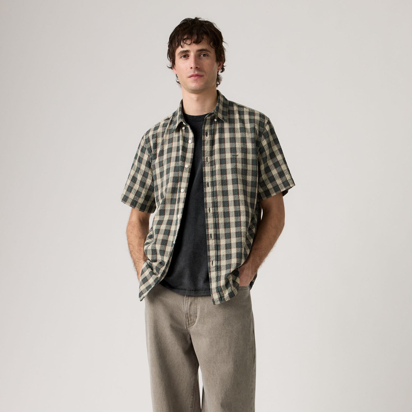 Main 4 - Levi's® Men's Short-Sleeve Authentic Button-Down Shirt - A91610035