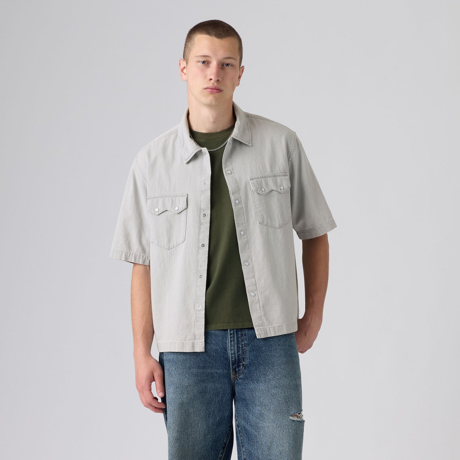 Main 4 - Levi's® Men's Short-Sleeve Boxy Western Shirt - 005H70005