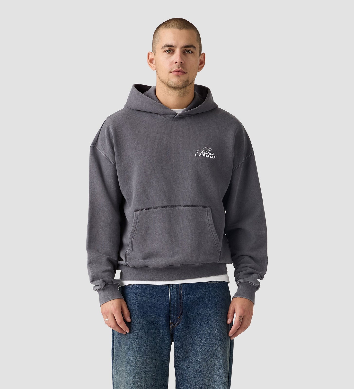 Main 1 - Levi's® Men's Two Horse Cropped Hoodie - 003R10019