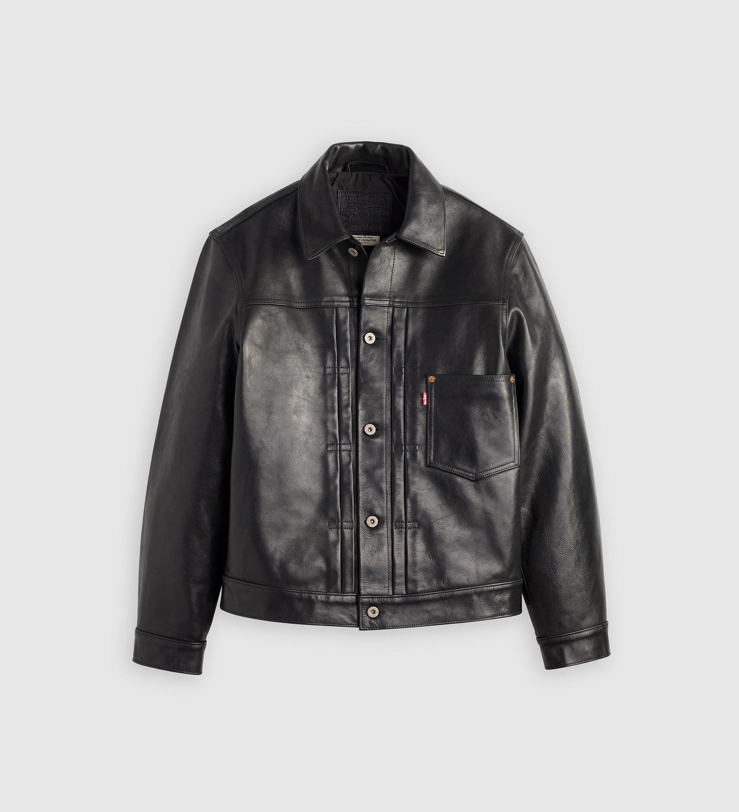 Main 4 - Levi's® Men's Type I Leather Jacket - 005PT0001