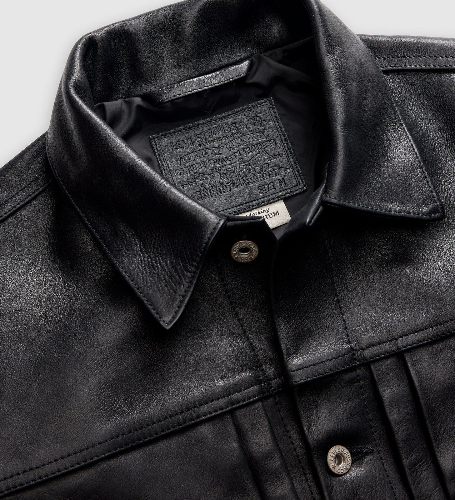 Main 5 - Levi's® Men's Type I Leather Jacket - 005PT0001