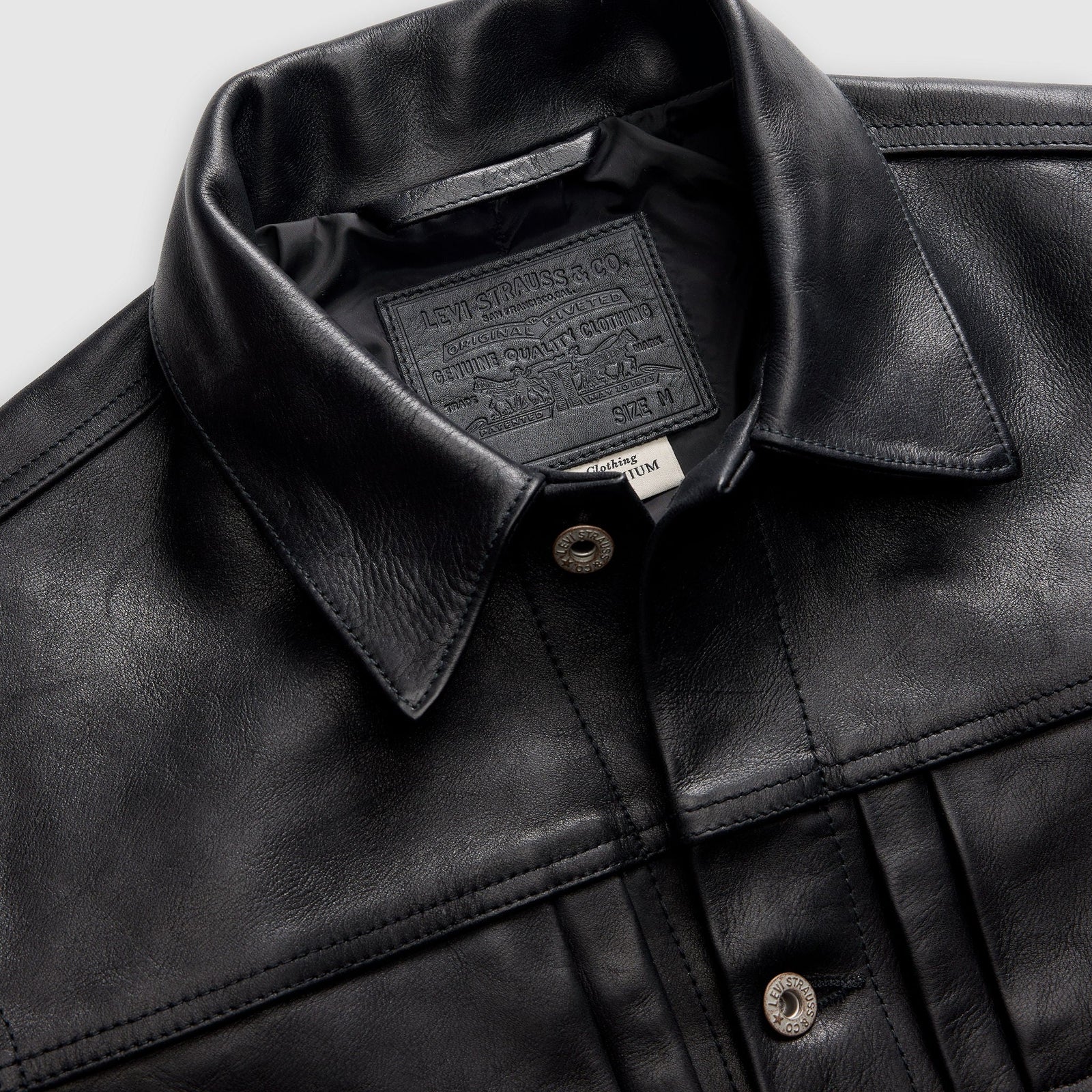 Main 5 - Levi's® Men's Type I Leather Jacket - 005PT0001