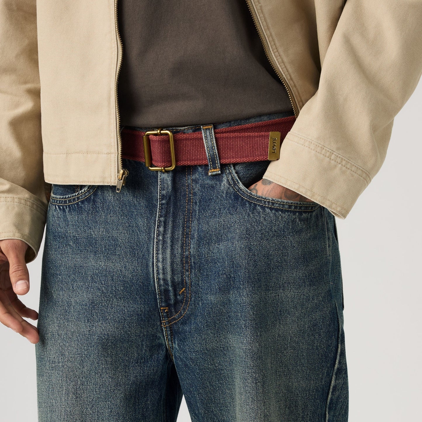Levi's® Men's Washed Down Cotton Web Belt