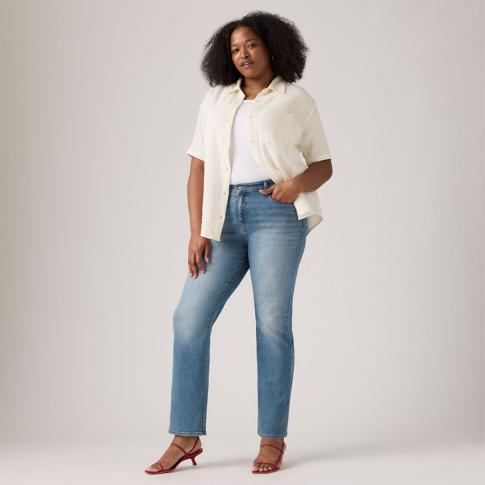 Main 4 - Levi's® Women's 314 Shaping Straight Jeans (Plus Size) - 196410062