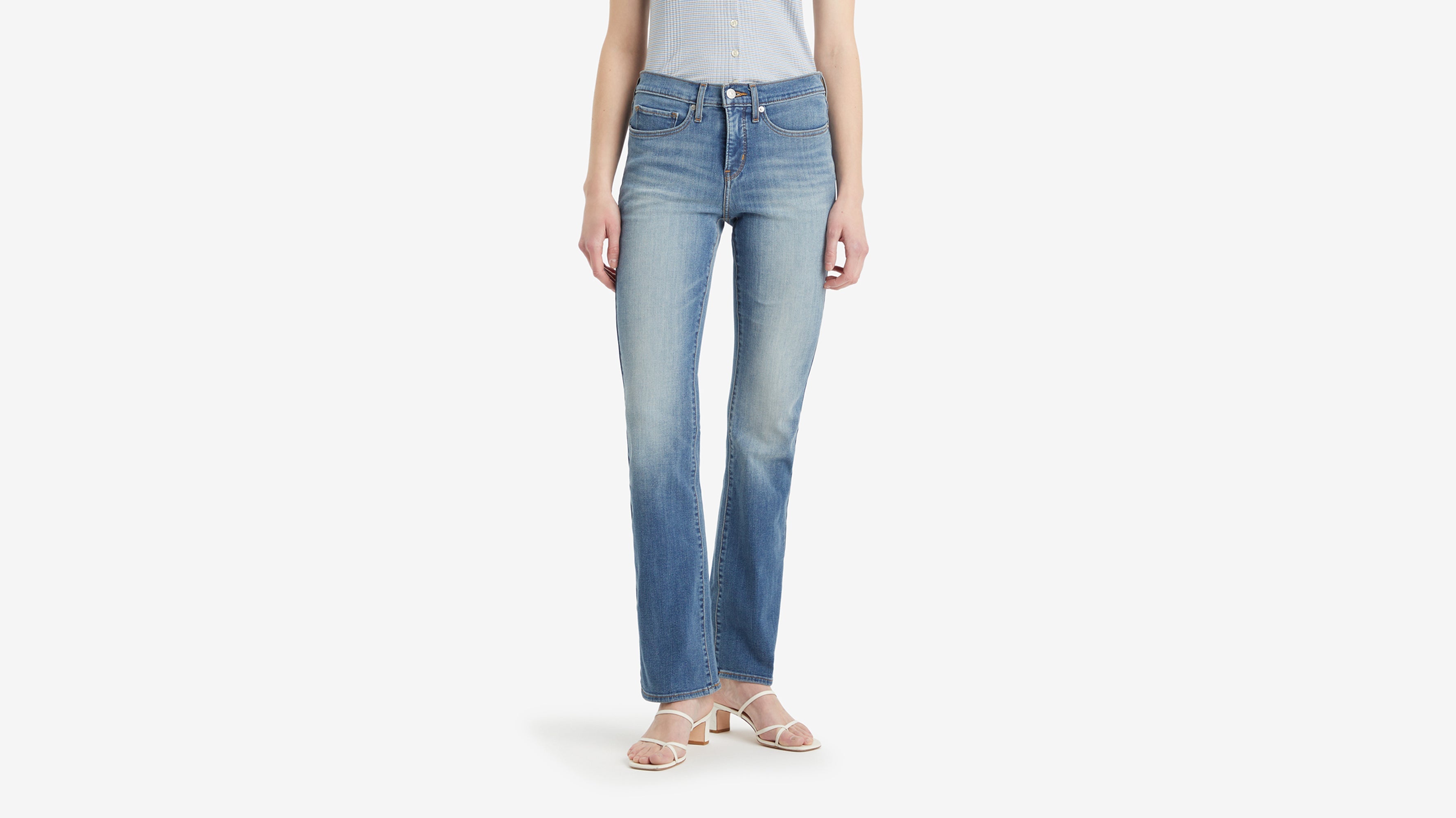 Women s 315 Shaping Bootcut Jeans Light Indigo Worn In