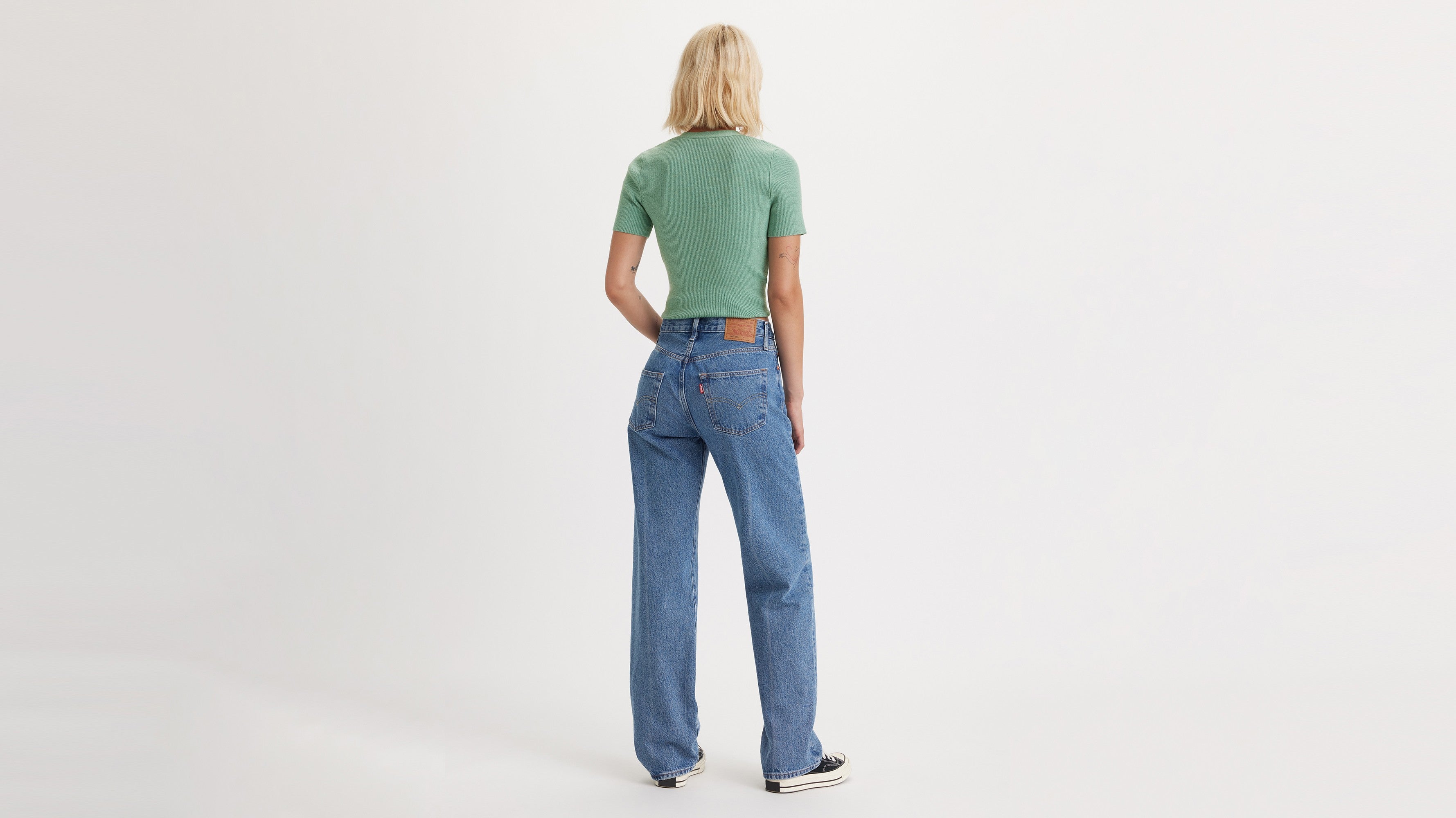 Women s 501 90s Jeans in Light Indigo Worn In