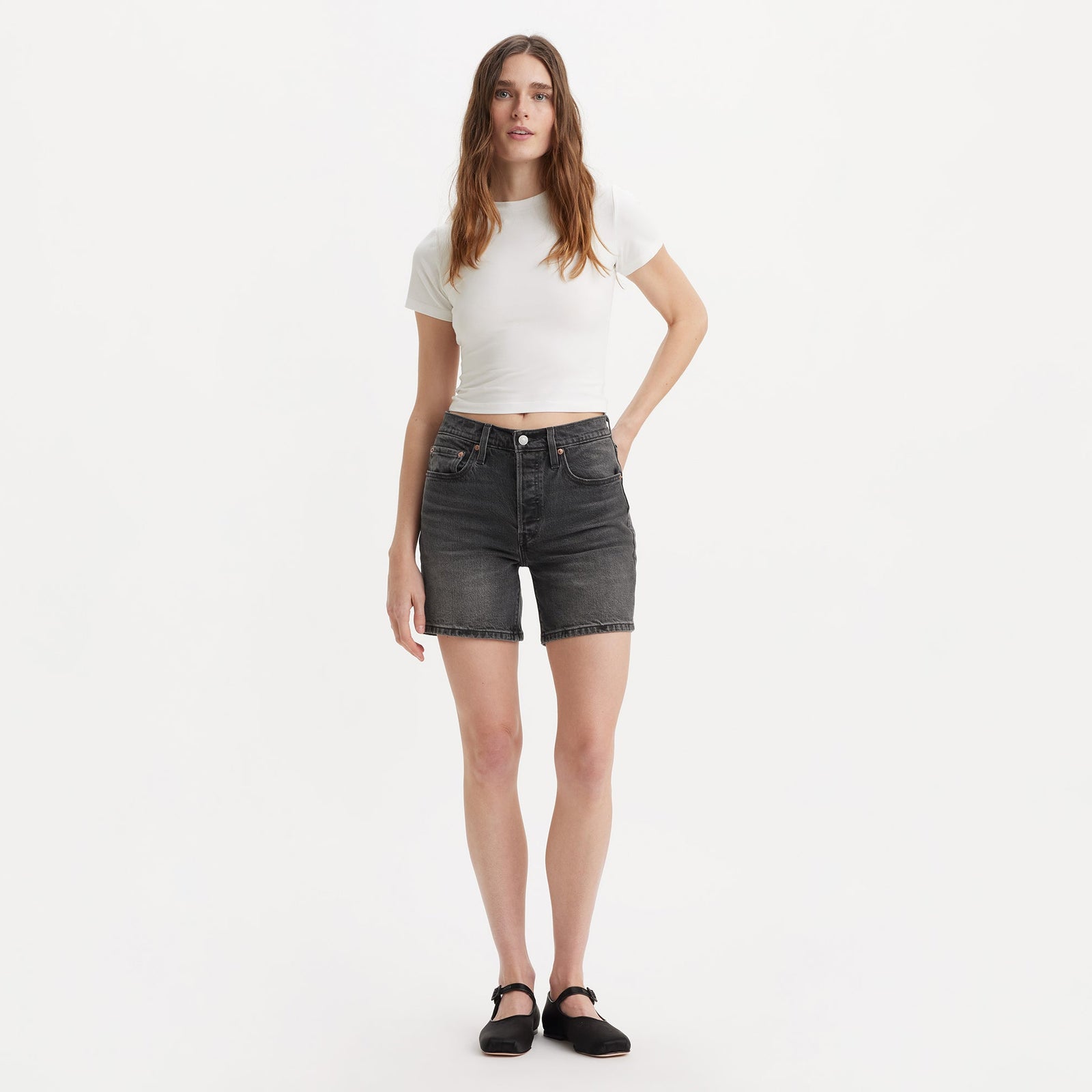 Main 3 - Levi's® Women's 501® Mid-Thigh Shorts SCL - 