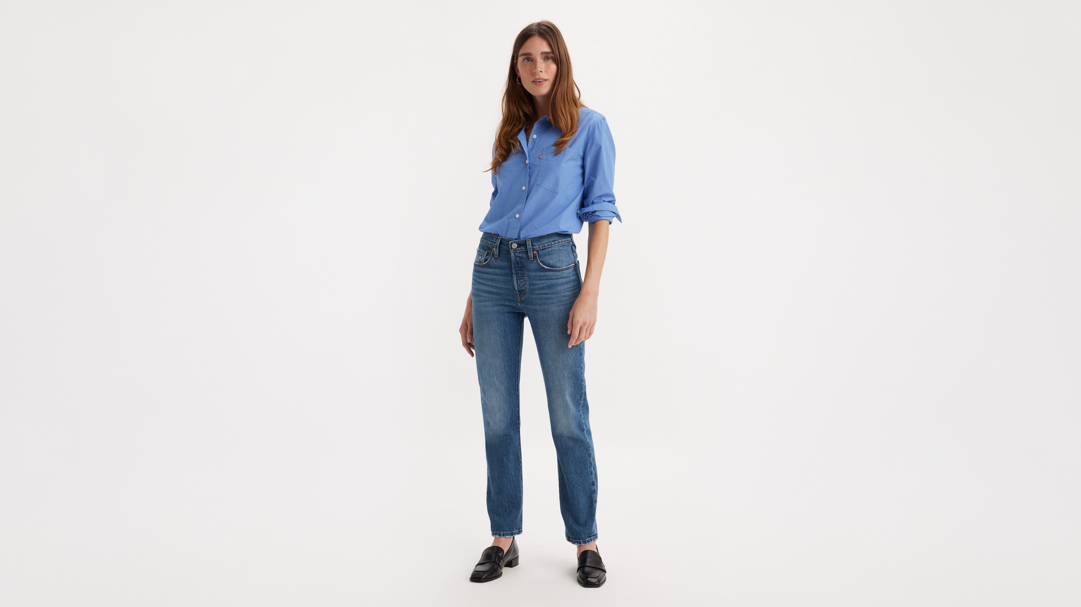 Women's 501® Original Jeans in Med Indigo Worn In
