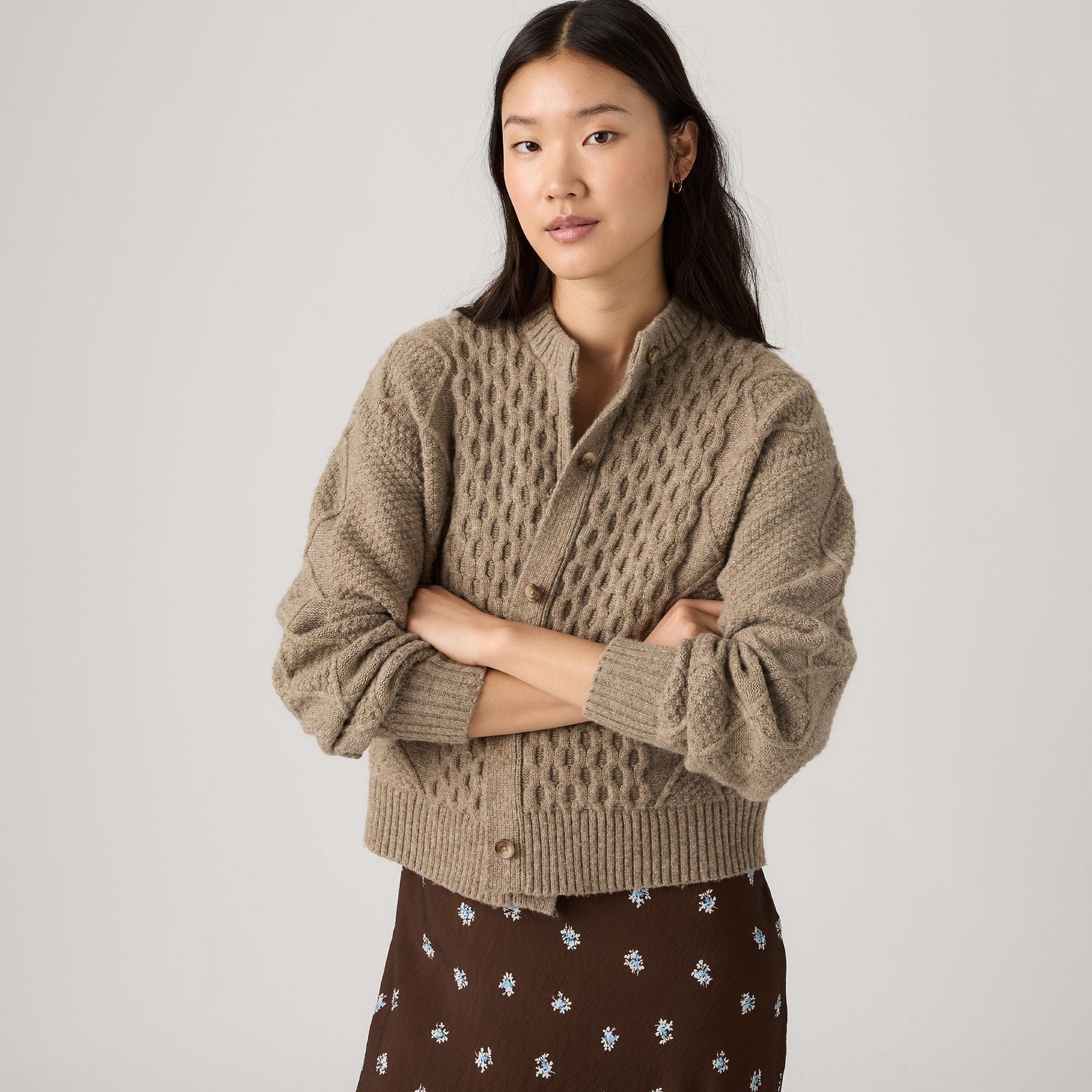 Main 1 - Levi's® Women's Charlotte Crewneck Cardigan - 007VG0004