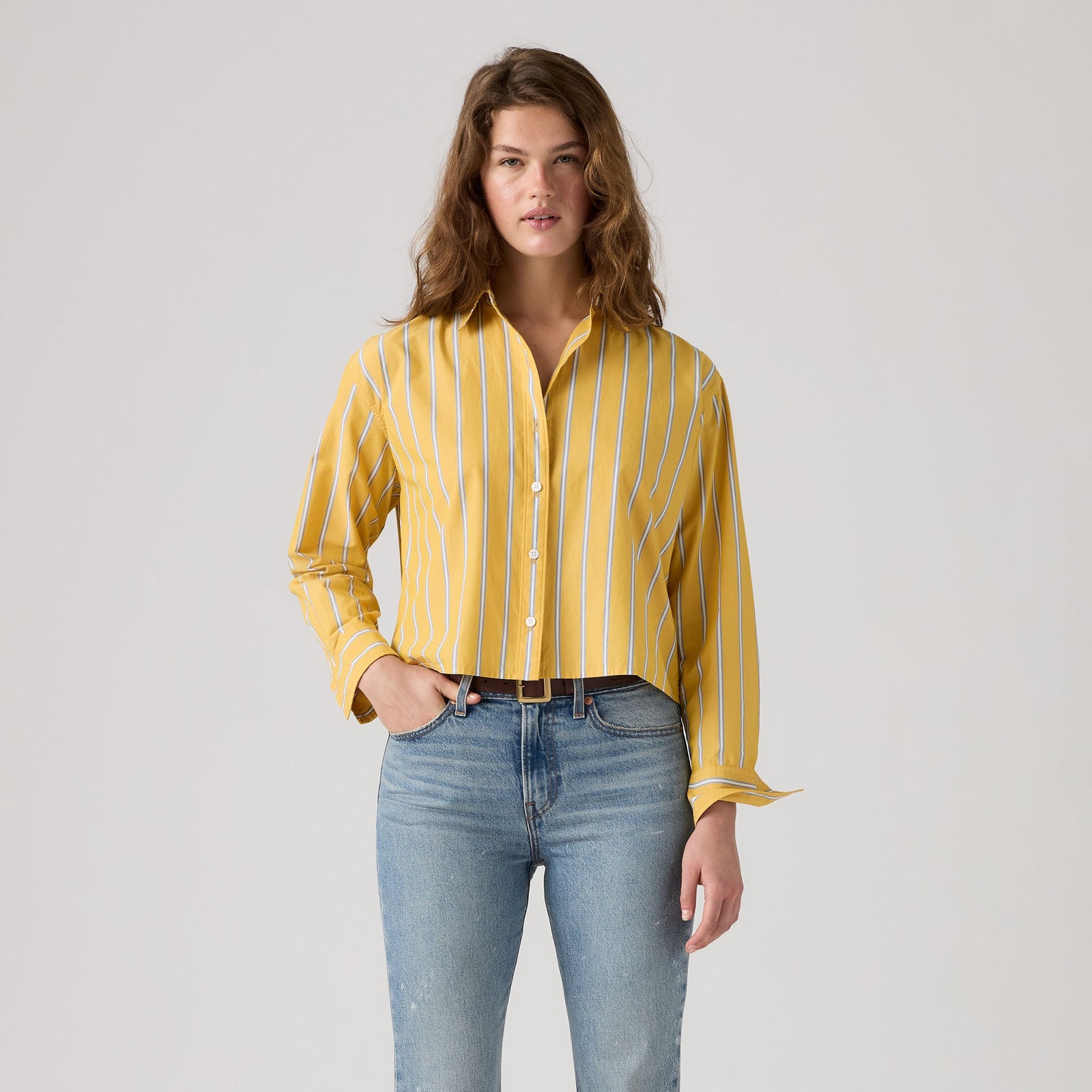 Main 4 - Levi's® Women's Cropped Harlie Shirt - 003P20017