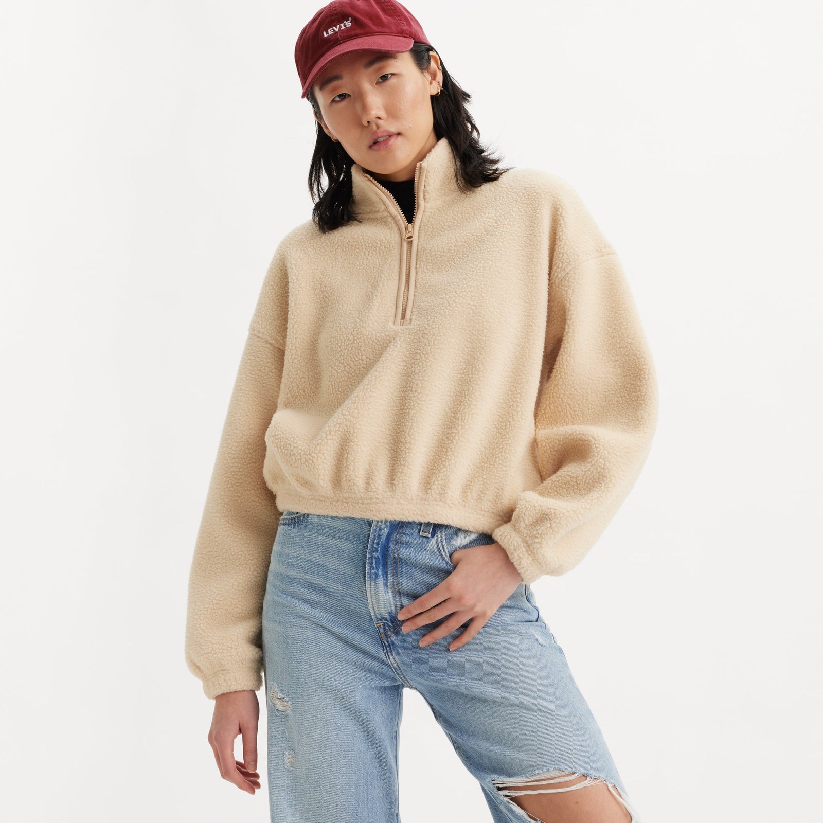 Main 2 - Levi's® Women's Delta Quarter-Zip Sweater SCL - 