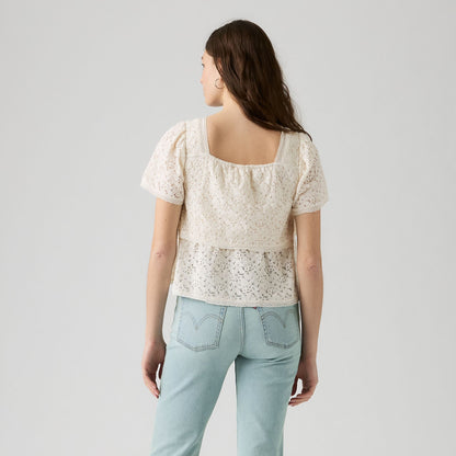 Thumbnail 2 - Levi's® Women's Dom Short-Sleeve Lace Blouse - 007XH0005